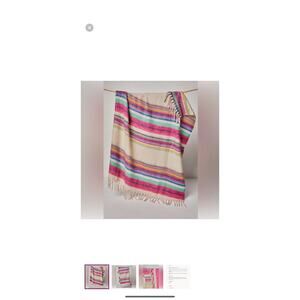 NWT Free People Skye Stripe Fringe Blanket
